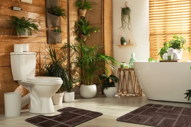 Sada kúpeľňových koberčekov SUPREME LINES línie, hnedá