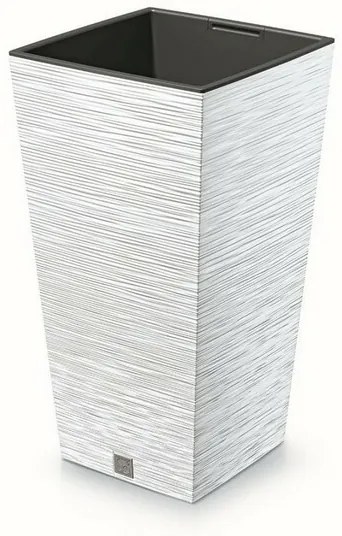 Kvetináč FURU SQUARE 24 cm, biely, 24 cm