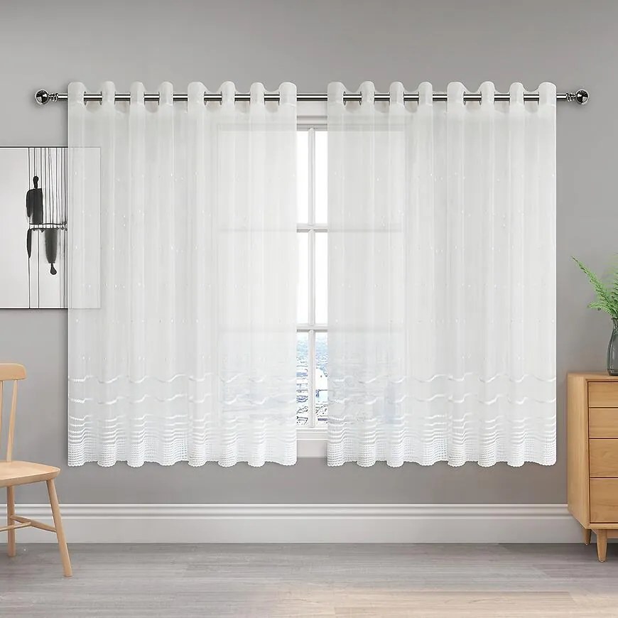 Záclona na krúžkoch JULIA E6216 300x250 biela