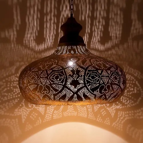 Orient svietidlo závesné Gold METAL & MASSIVE WOOD Ø53*120