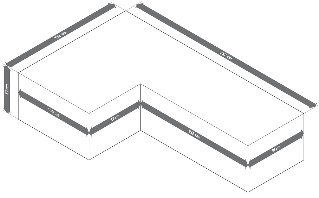 Prémiový krycí obal na veľký rohový lounge nábytok