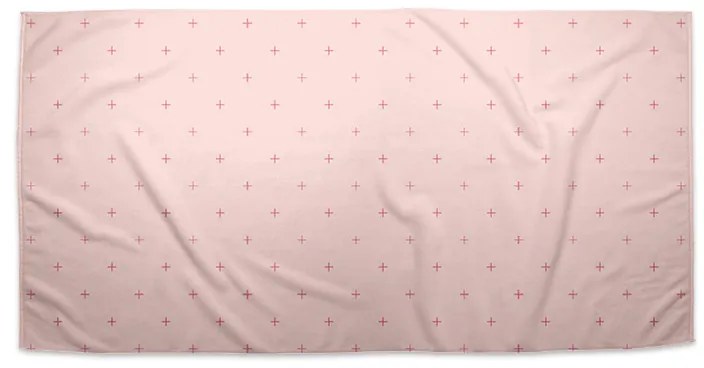 Sablio Uterák Ružové krížiky na svetloružovej - 70x140 cm