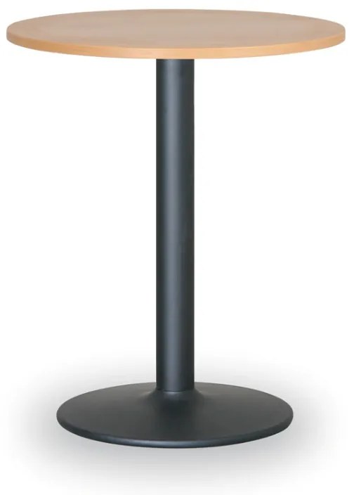 Konferenčný stolík FILIP II, priemer 80 cm, čierna podnož, buk