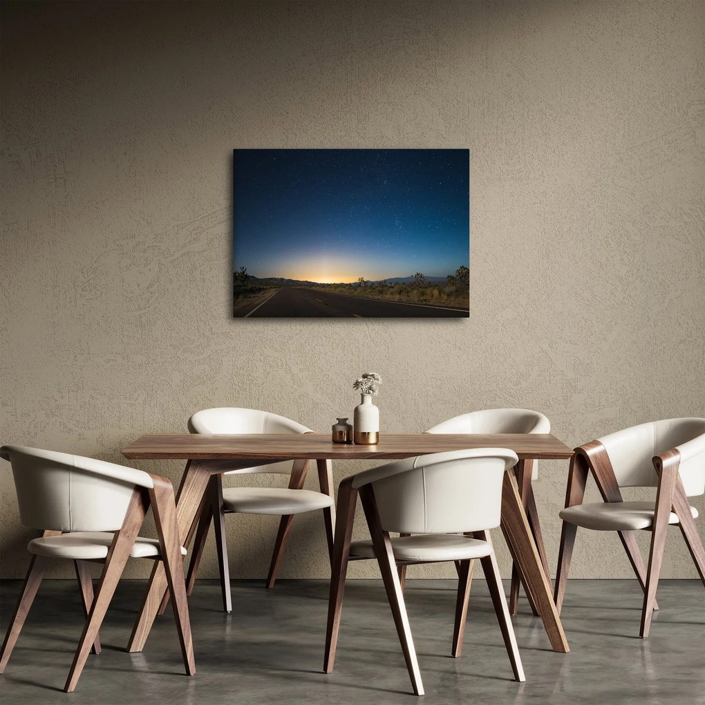 Obraz - Nočné nebo nad cestou (70x50 cm)