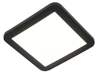 Stropné svietidlo čierne 22,5 cm vrátane LED 3-stupňovo stmievateľné IP44 - Steve