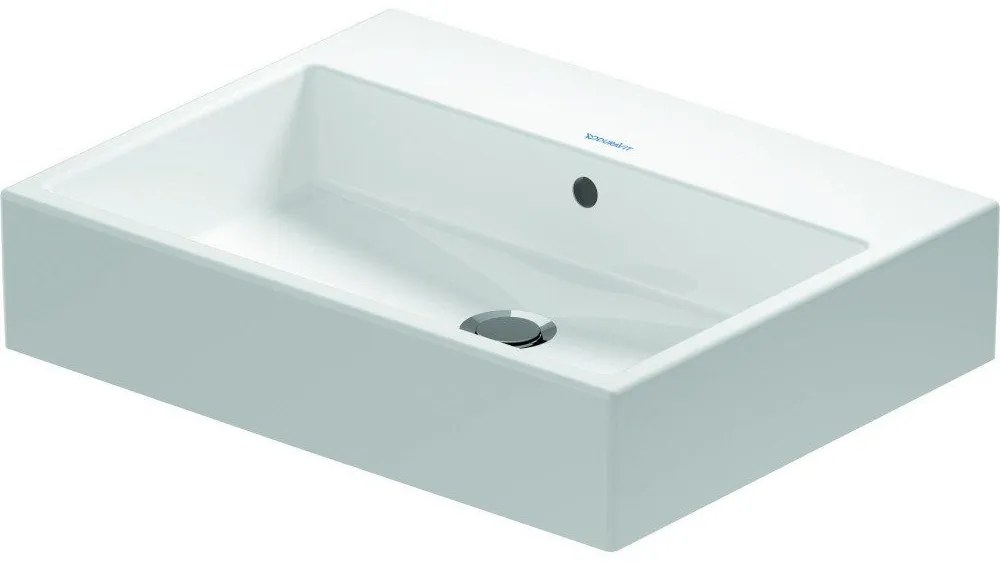 DURAVIT Vero Air obdĺžniková umývadlová misa bez otvoru, s prepadom, 600 x 470 mm, biela, 2352600060