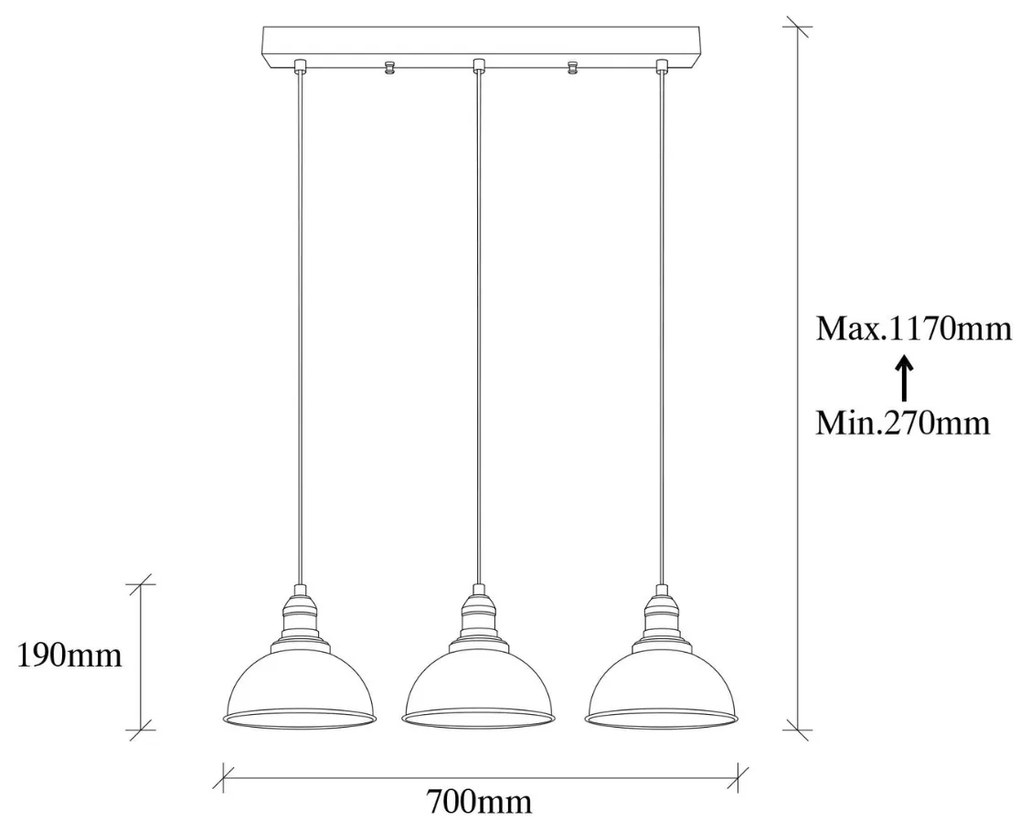Závěsný lustr Varzan II černý