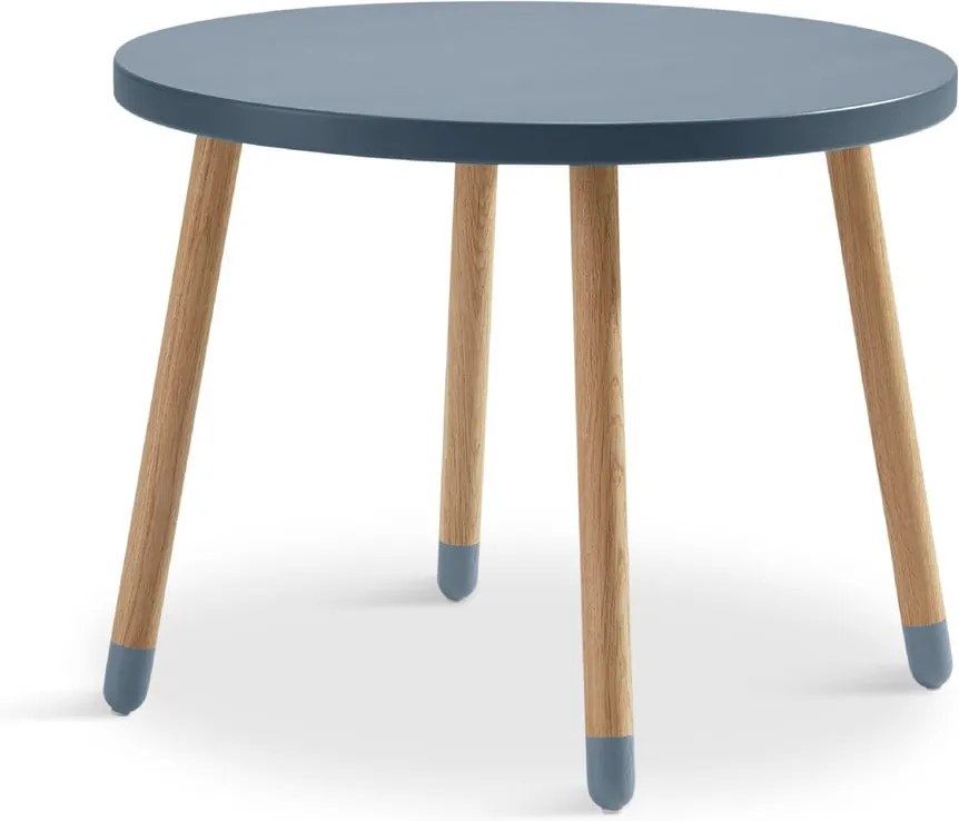 Modrý detský stolík Flexa Dots, ø 60 cm