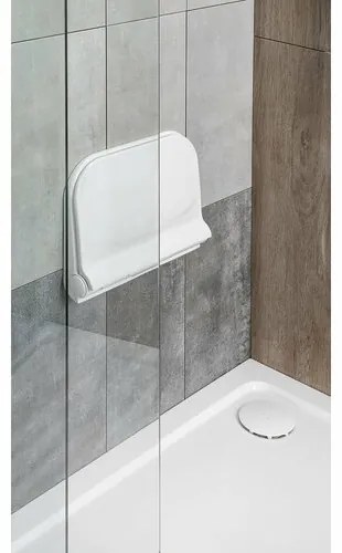 AQUALINE DI82 Dino sklopné sedátko do sprchového kúta 37,5 x 29,5 cm, biela