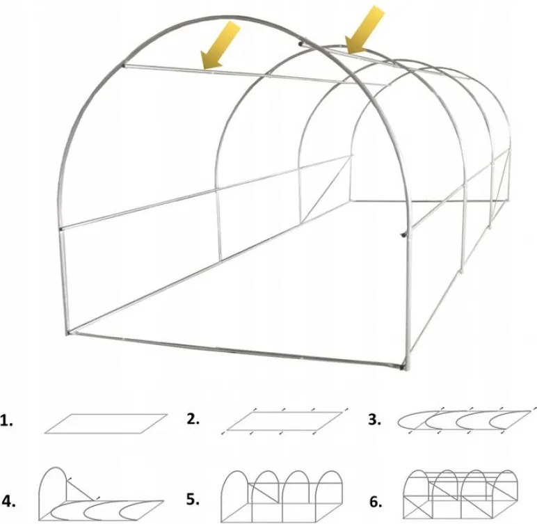 Záhradný fóliovník 4m x 2,5m x 2m GARDEN LINE – TUN5583