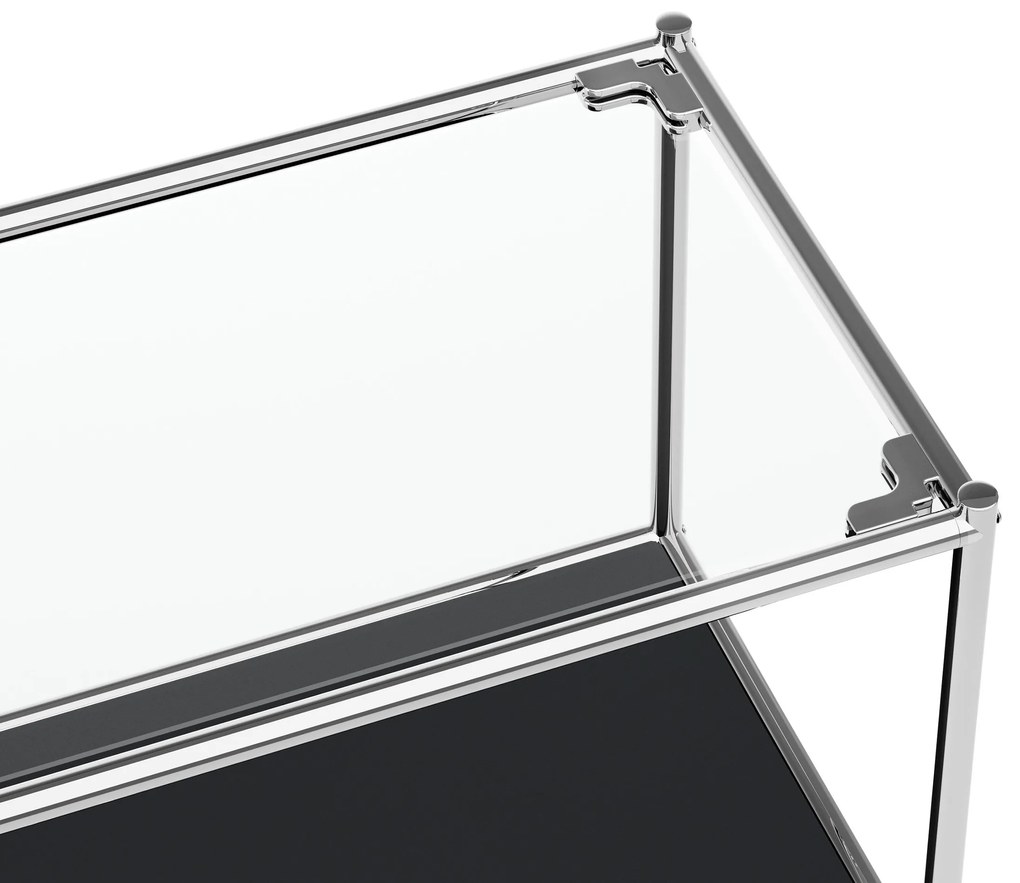 Kovová komoda »CN3« s 2 výklopnými priehradkami, čierna