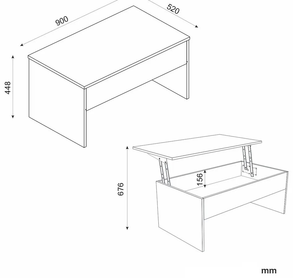 Konferenčný stolík Akilli Travertine