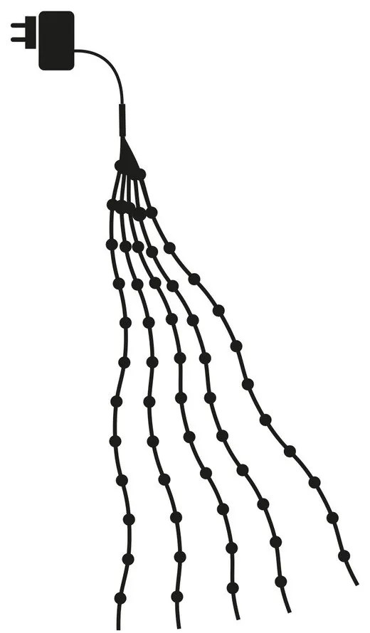 Svetelná reťaz počet žiaroviek 200 ks dĺžka 500 cm Knirke – Sirius