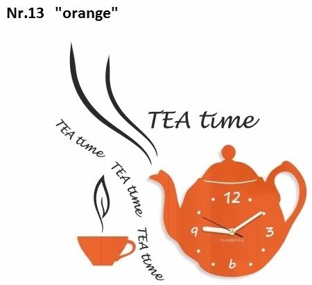 Dekoračné kuchynské hodiny Tea Time sivá