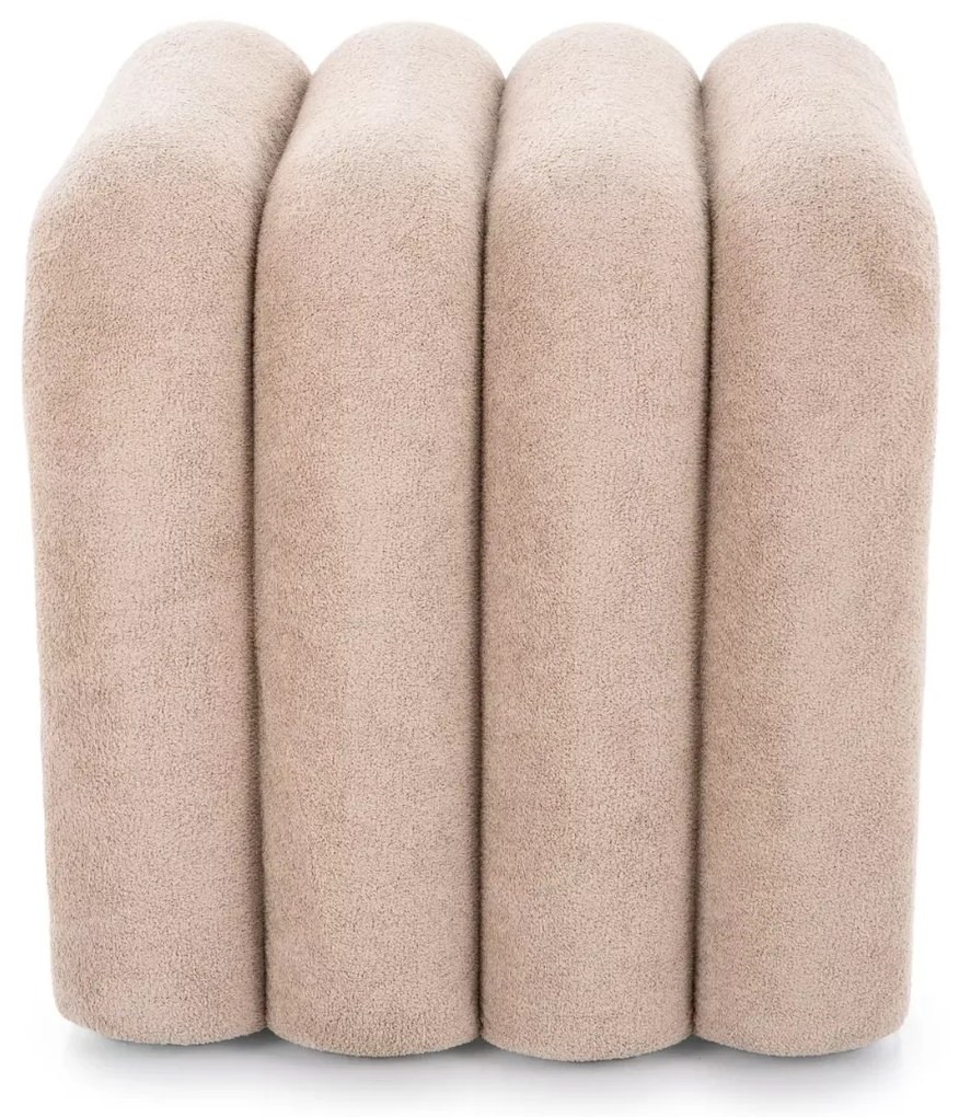 Béžový dizajnový taburet TICA