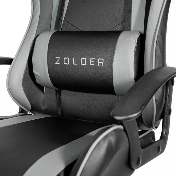 Herná stolička VARR Zolder čierna/šedá