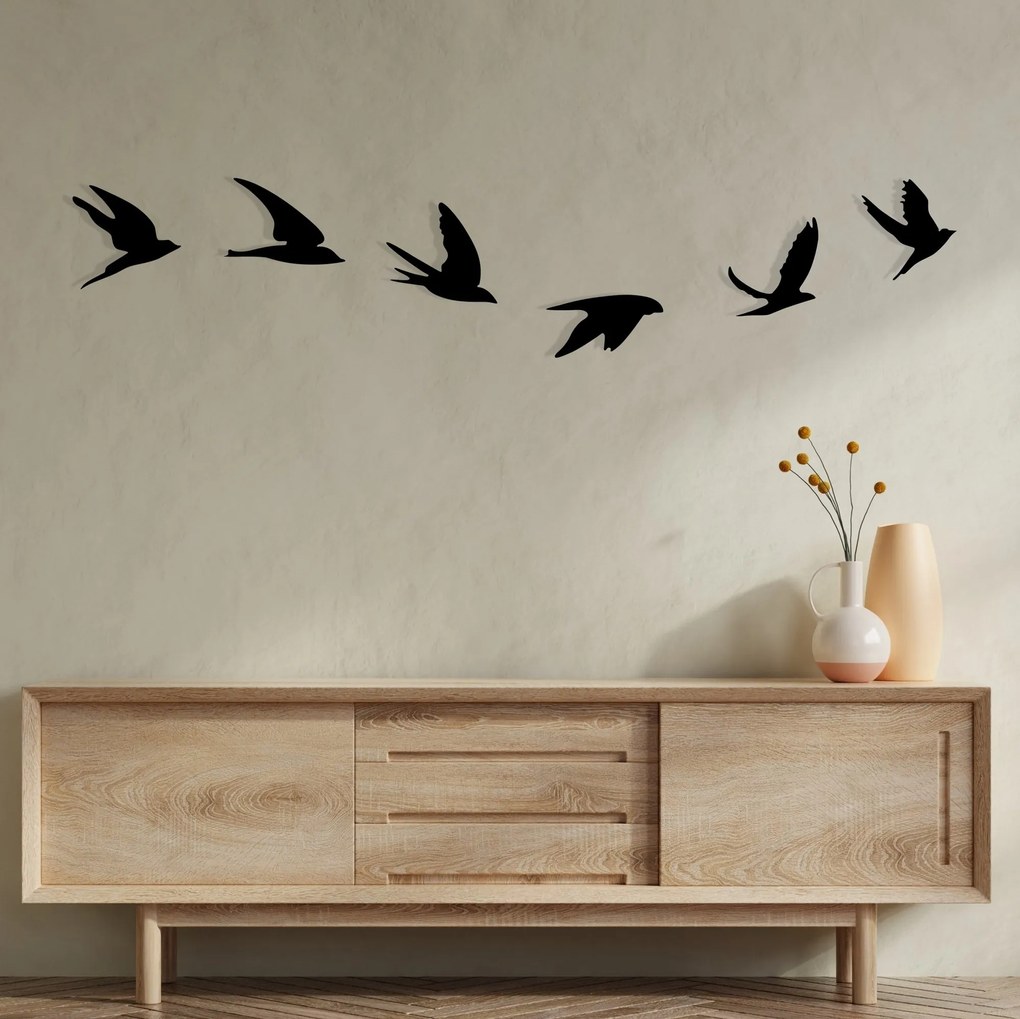 Nástenná kovová dekorácia Umudo čierna