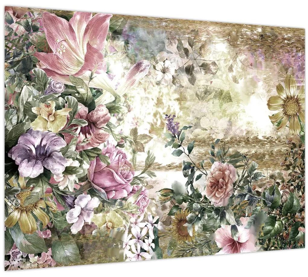 Obraz - Dizajnové kvety (70x50 cm)