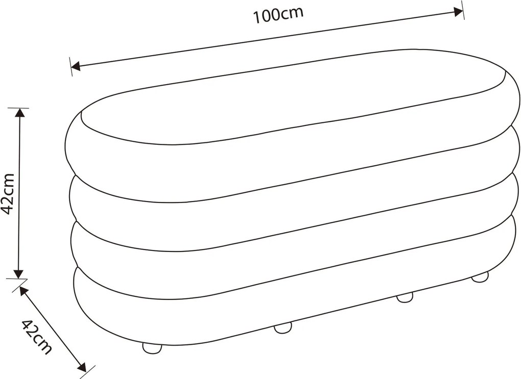 Taburet Puffo I bílý
