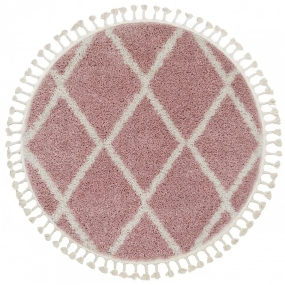 Kusový koberec Shaggy Ariso ružový kruh, Velikosti 160cm