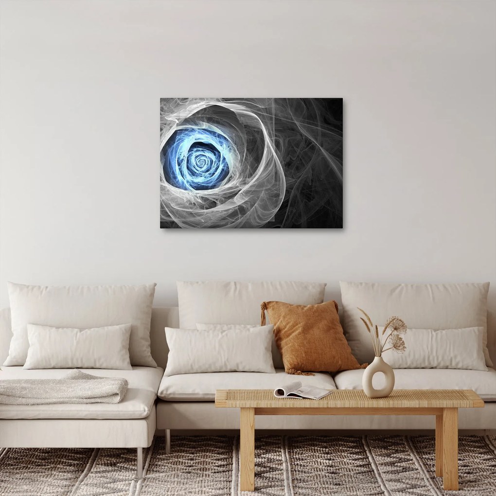 Obraz - Abstraktné ruže modrá (70x50 cm)
