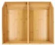 Bambusový organizér, úložný box 2-komorový, dvojitý, DOUBLE CAJA, 34x31x13