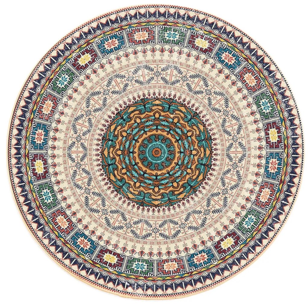 Okrúhly vzorovaný koberec Oriental Rozmer: 90 cm