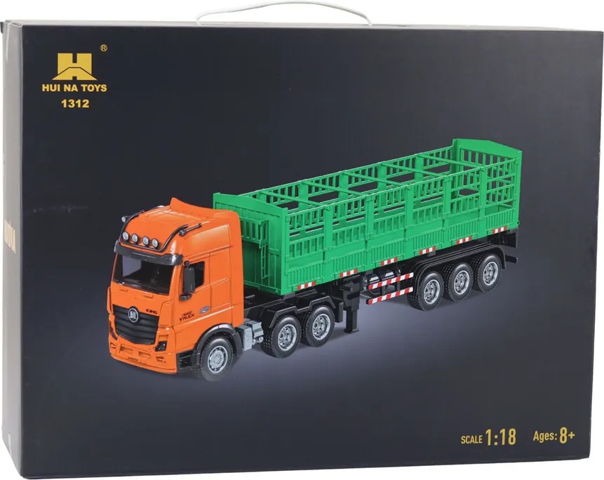 Huina Diaľkovo ovládaný RC 1:18 Transport Truck s prívesom