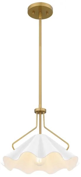 Quoizel QZ-MEJIA-1P-S-AB - Luster na tyči MEJIA 1xE27/60W/230V pr. 35,6 cm mosadz