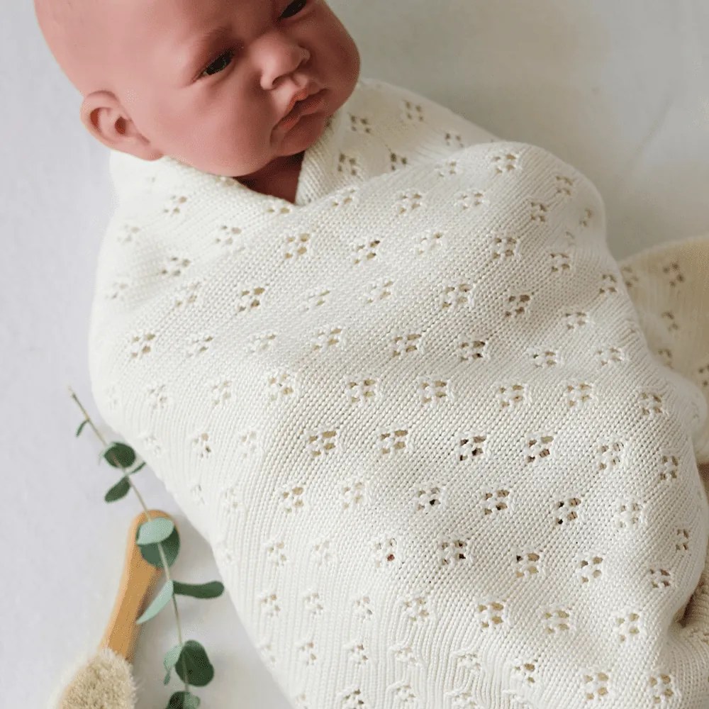 Bambusová prikrivka vanilka 80×100 cm