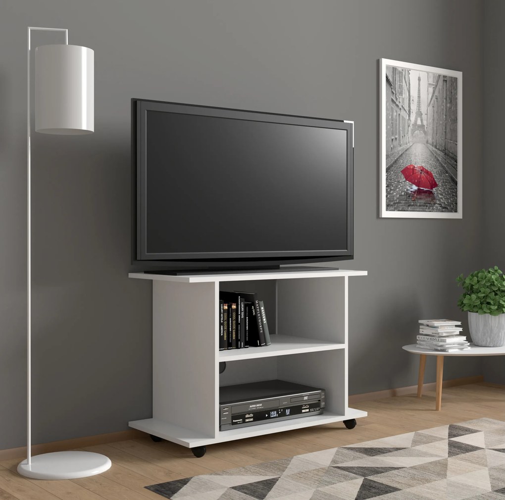 TV stolík/skrinka Yoga (biela). Akcia -18%. Vlastná spoľahlivá doprava až k Vám domov. 1125172