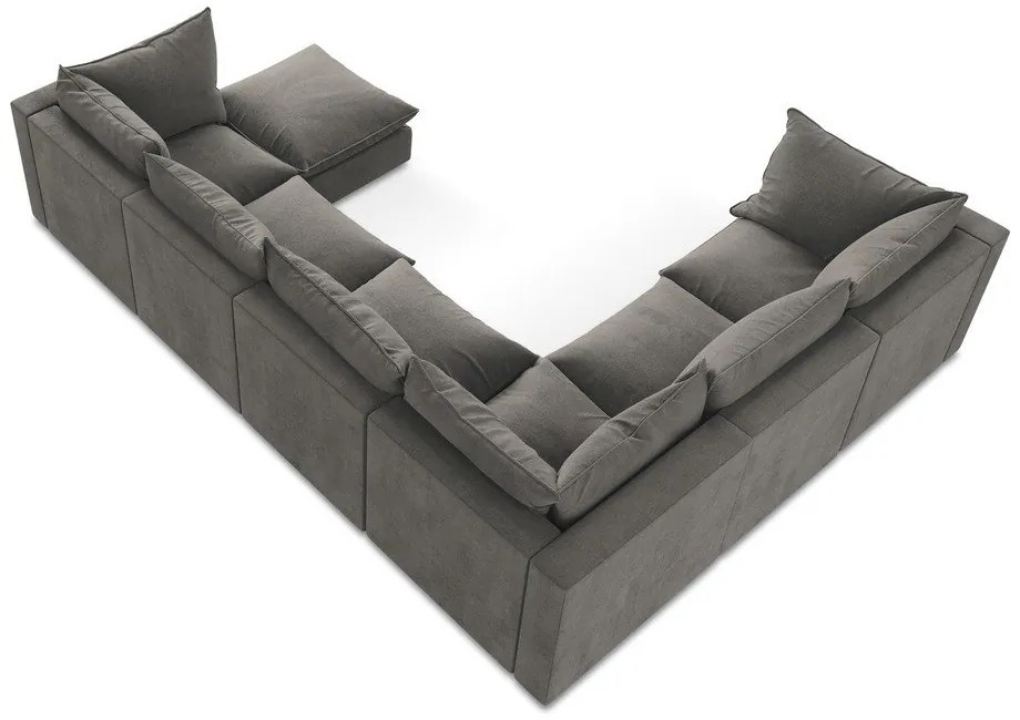 Tmavosivá rohová pohovka (ľavý roh/do tvaru "U") Manao – Makamii