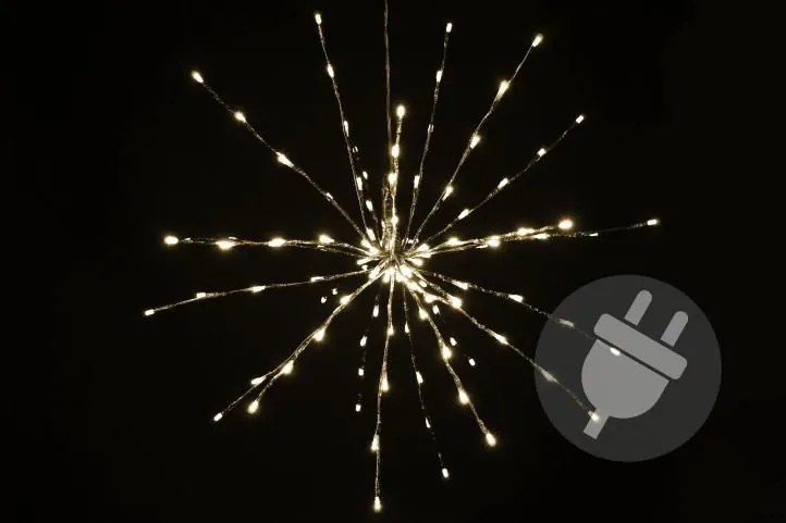 Vianočné LED osvetlenie - meteorický dážď - teplá biela, 120 LED