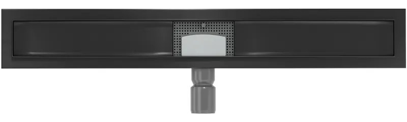Mexen Flat nerezový sprchový žľab 80 cm - telo žľabu bez krytu, čierna, 1715080
