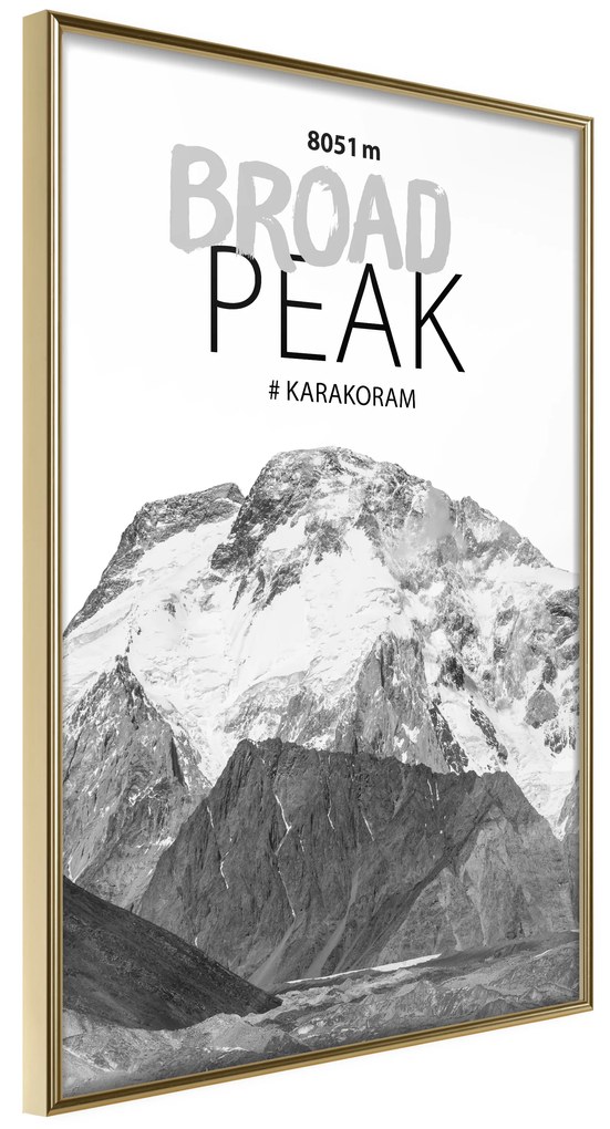 Artgeist Plagát - Broad Peak [Poster] Veľkosť: 20x30, Verzia: Čierny rám