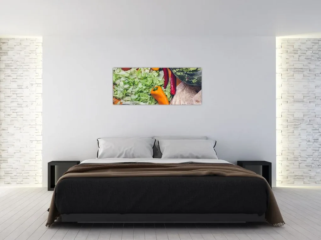 Obraz zeleniny (120x50 cm)