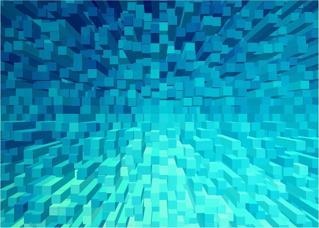 Obraz - abstraktné kocky (70x50 cm)