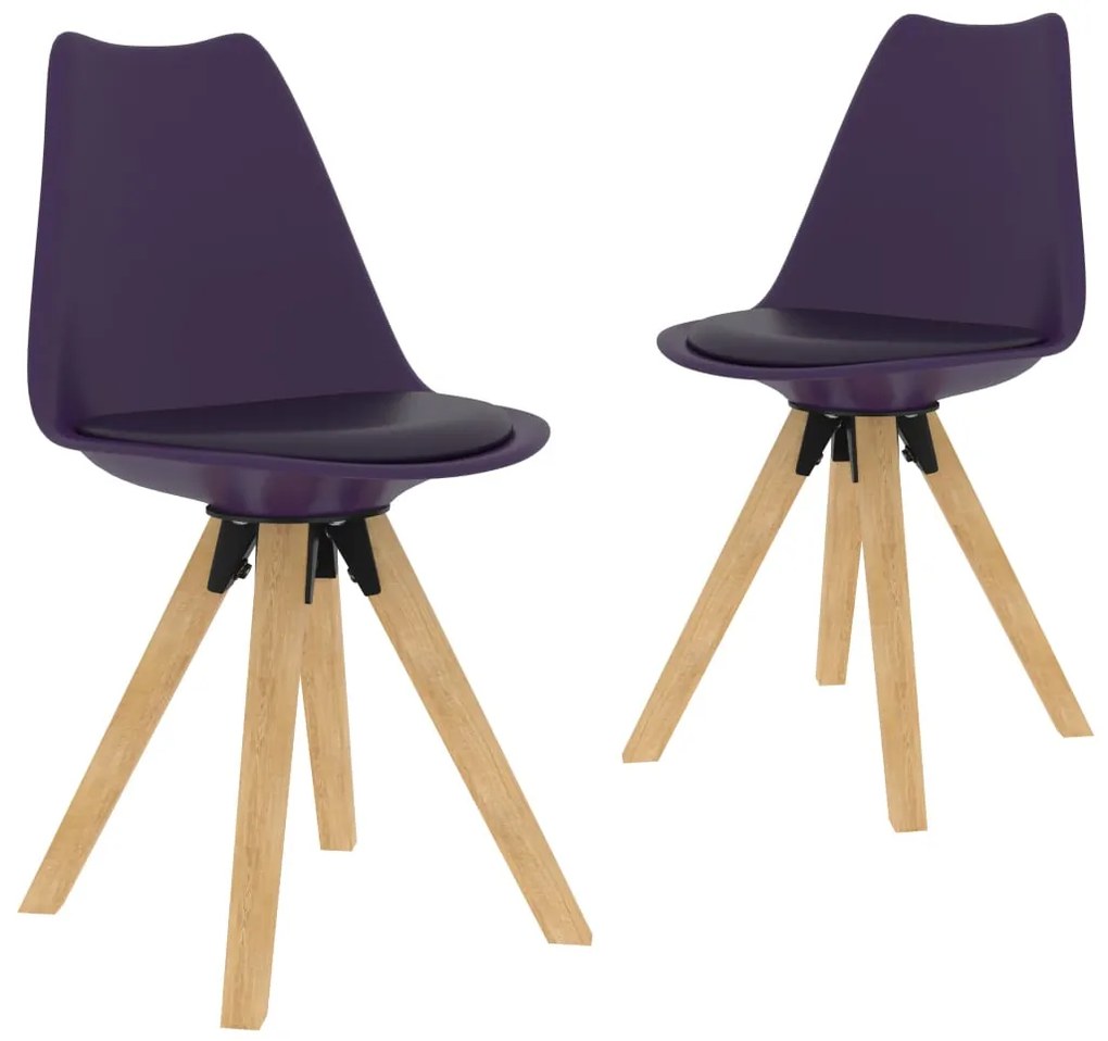 vidaXL Jedálenské stoličky 2 ks, fialové