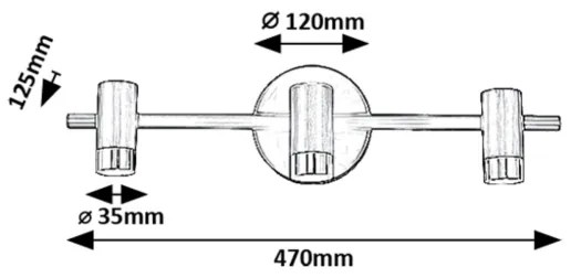 Rabalux 75042 - LED Nástenné bodové svietidlo KADIR 3xLED/3W/230V 4000K