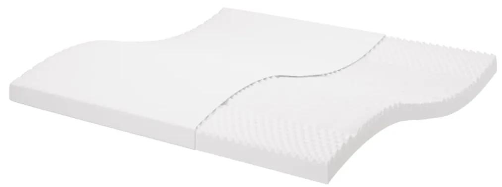 Penový matrac biely 200x200 cm 7 zón tvrdosť 20 ILD 356359
