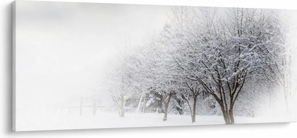 Obraz - Zimná alej (120x50 cm)