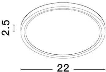 LED stropné svietidlo Dixie 22 biele