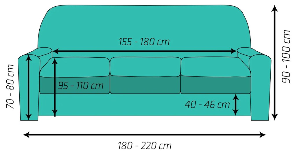 4Home Multielastický poťah na sedaciu súpravu Comfort béžová, 180 - 220 cm