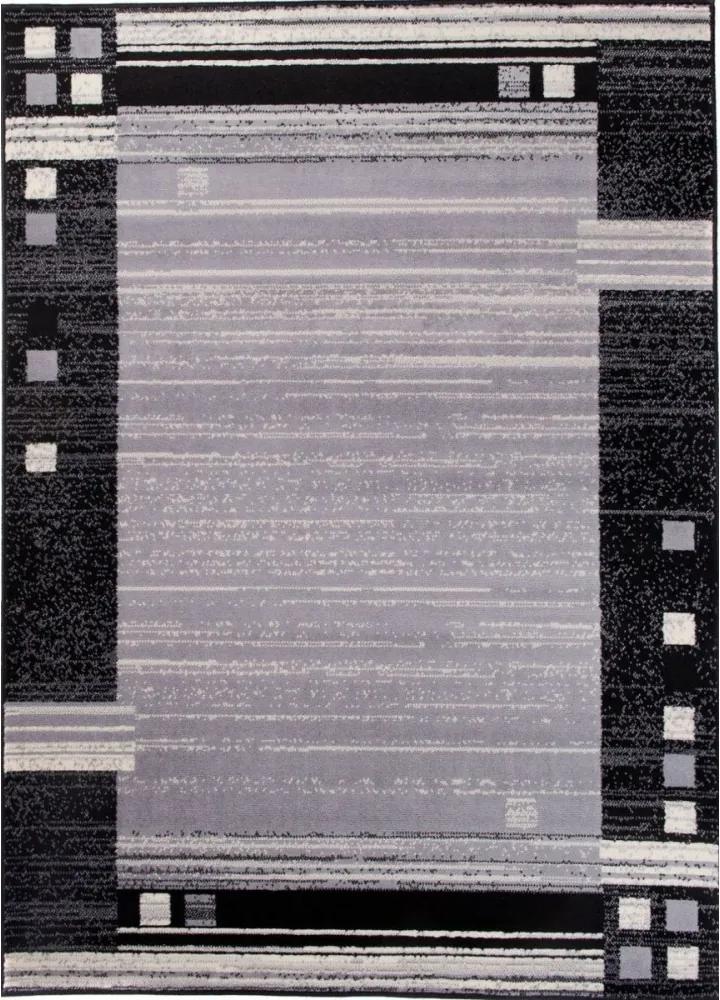 Kusový koberec PP Scarlet sivočierny, Velikosti 120x170cm