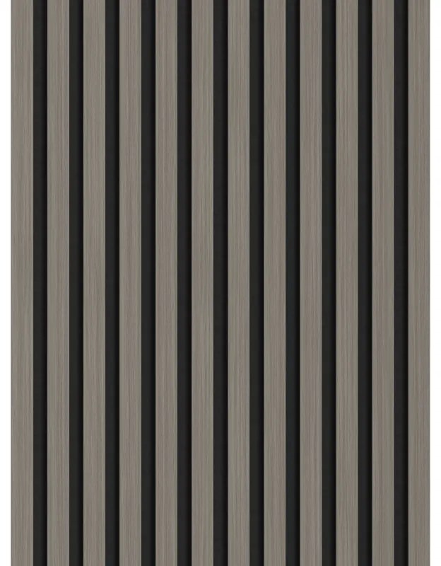 Mexen Lam-F, akustické stenové lamely 275 × 30 cm, plstený podklad 8 mm, technická dyha, dub oceľový, S105-275307-3015-006