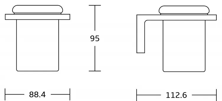 Mexen príslušenstvo, Lea držiak na kefku, čierna, 7026038-70