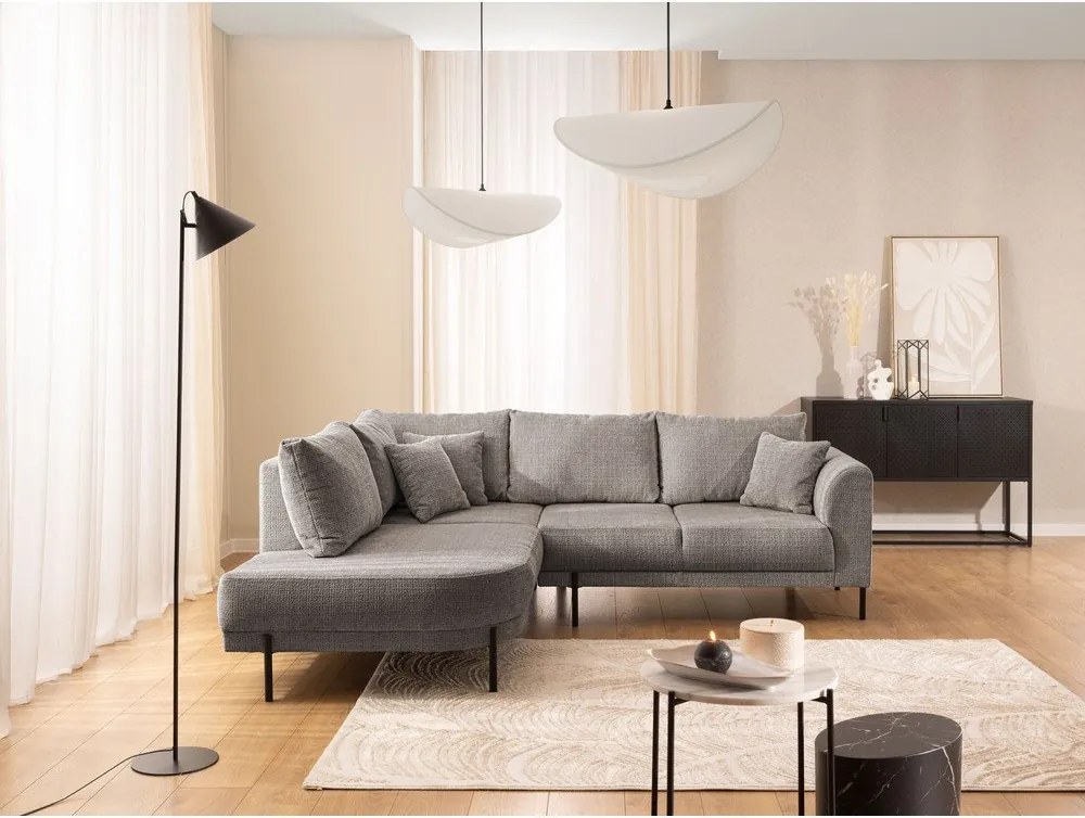 Taupe ženilková rohová pohovka (ľavý roh/do L) Mauris – Ropez