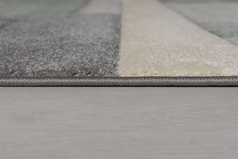 Flair Rugs koberce Kusový koberec Hand Carved Cosmos Mint / Grey / Cream - 160x230 cm