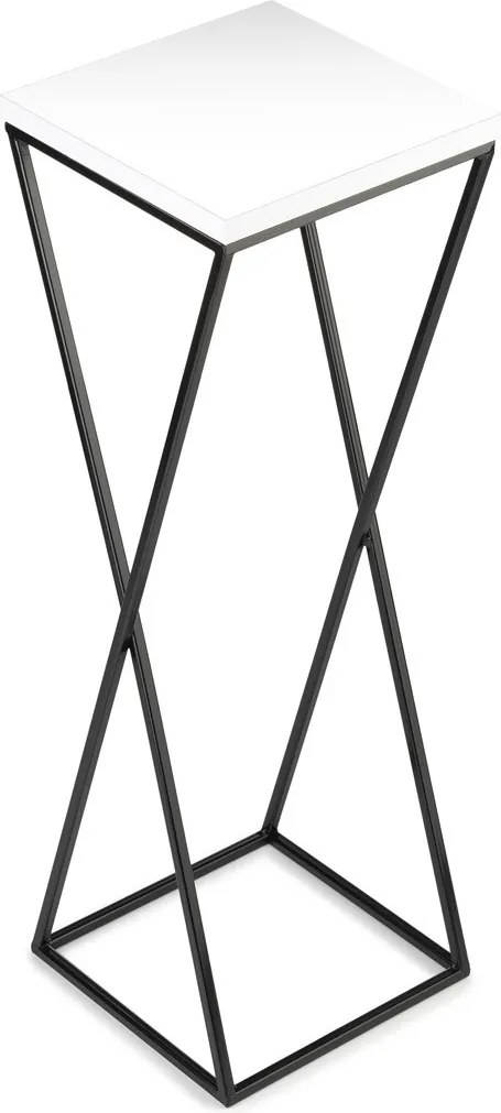STOJAN NA KVETINÁČ LOFT6 70X24X24 CM ČIERNA/BIELA