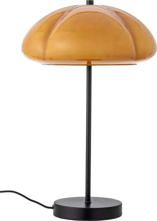 Okrovožltá stolová lampa so skleneným tienidlom (výška 46,5 cm) Kinoko – Bloomingville